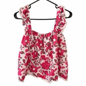 Jennifer & Grace Floral Pink Sleeveless Women's Tank Top